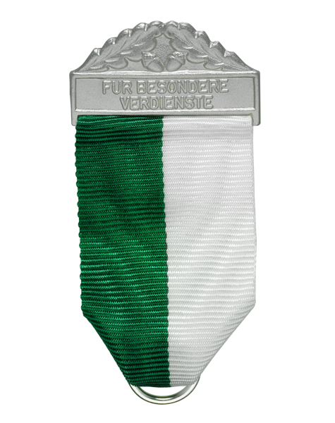 Bandhalter grün-weiß, versilbert