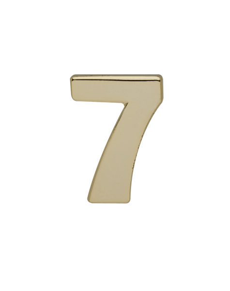 Kragenabzeichen Zahl 6, vergoldet