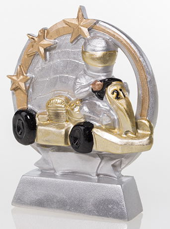 Resinfigur Kartfahrer/in - Höhe 125mm