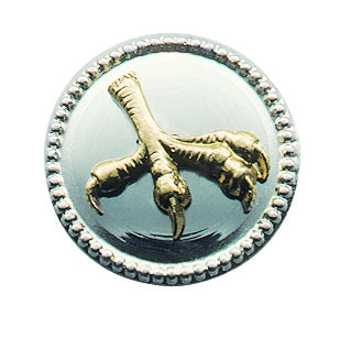 Auflage versilbert mit Sicherheitsnadel