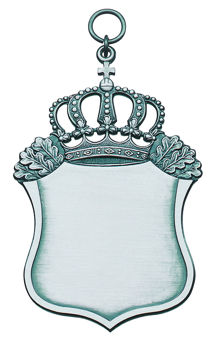 Schild Echt Silber, altsilberfarbig mit Öse und Ring
