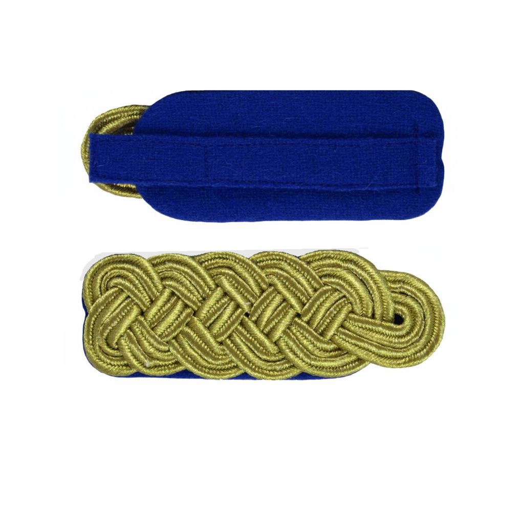 Majorsgeflecht-5-bogig_42000-07-01_blau Majorsgeflecht 5-bogig gold auf blau