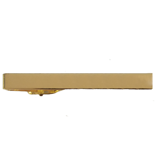 Einfache Krawattenspange vergoldet in schlichter, gerader Form Schlichte, vergoldete Krawattenspange mit gerader rechteckiger Form und glatter Oberfläche, Länge 55 mm