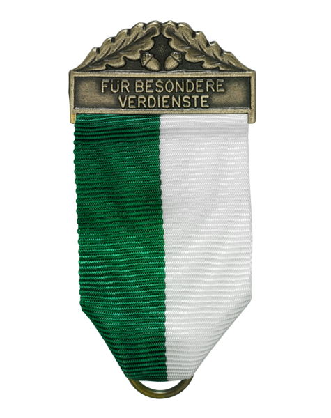 Bandhalter "Für besondere Verdienste", grün-weiß