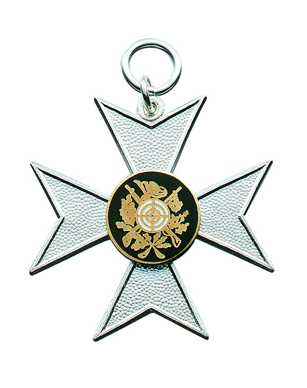 Orden versilbert mit Öse und Ring