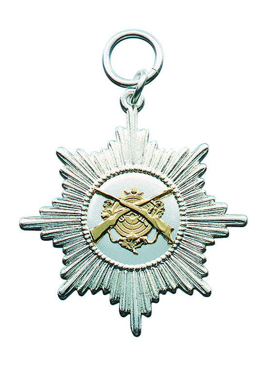 Orden Echt Silber, versilbert mit Öse und Ring