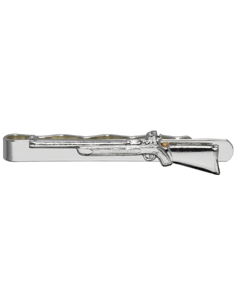 Krawattenschieber Gewehr versilbert