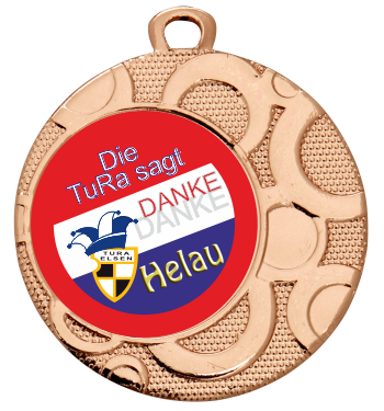 Medaille rund mit Ring-Verzierung Farbe: Gold