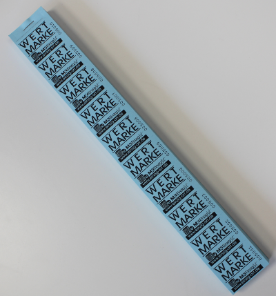 Wertmarken - 1.000 Stück zu 100 Streifen blau Wertmarken - 1.000 Stück zu 100 Streifen blau