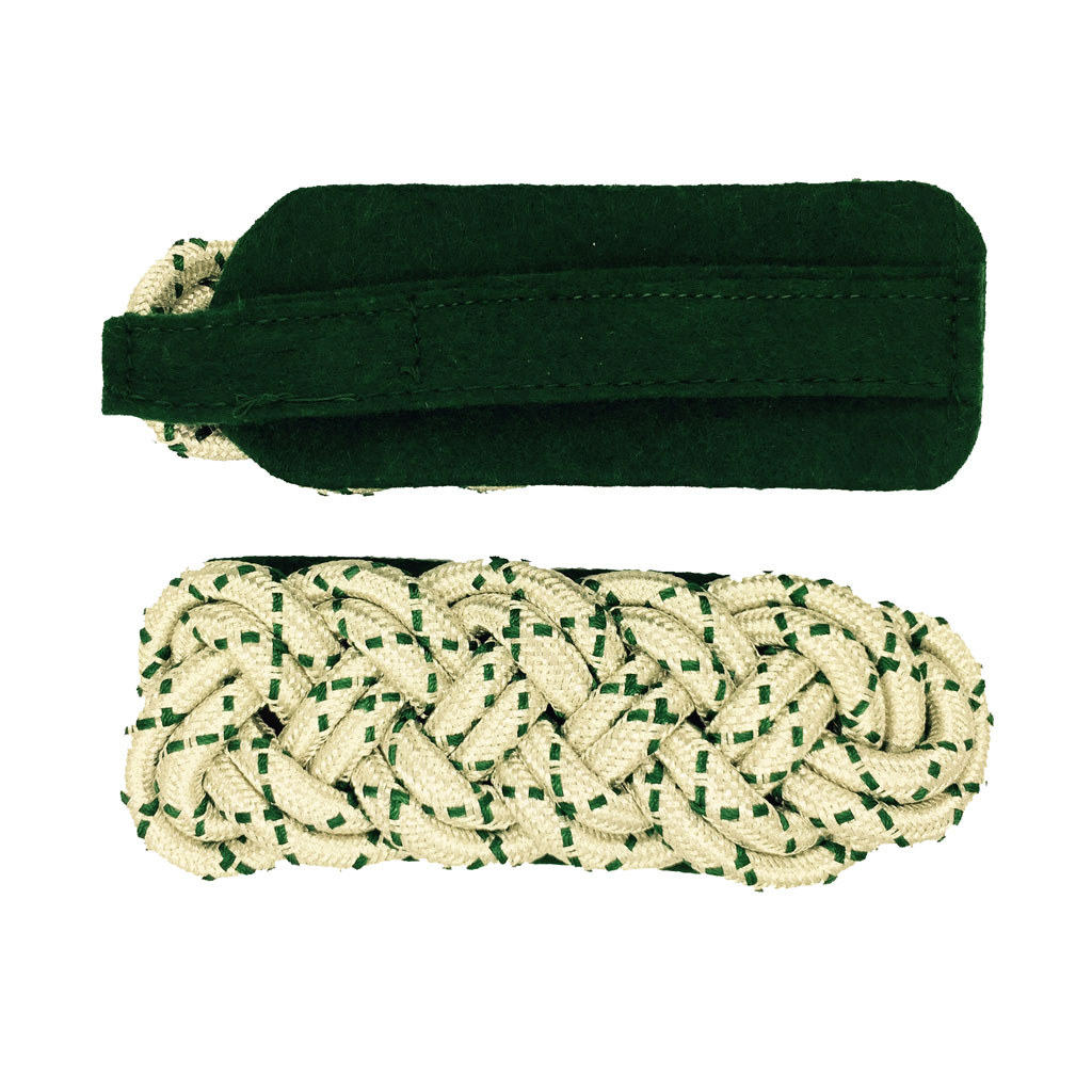 Majorsgeflecht 5-bogig 6mm Rundschnur silber/grün Dekoration für Zuhause