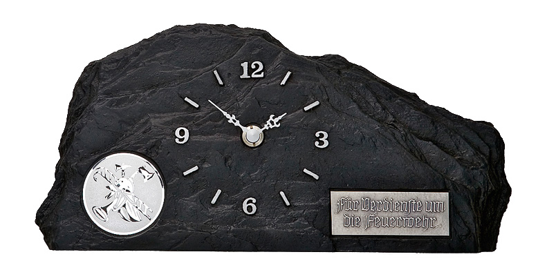 Standuhr für 5cm Emblem 29x14 cm