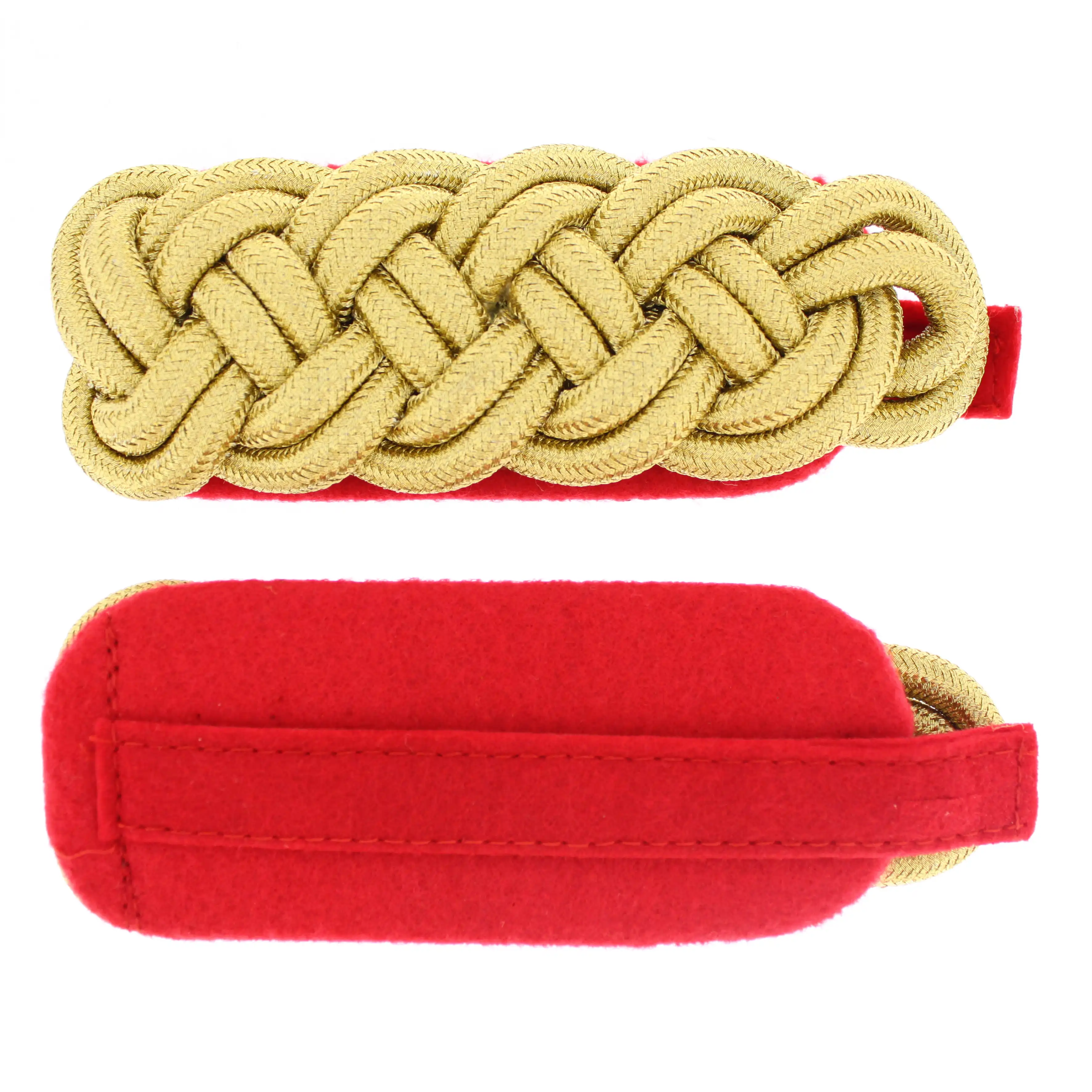 Majorsgeflecht 5-bogig 6mm Rundschnur gold auf rot