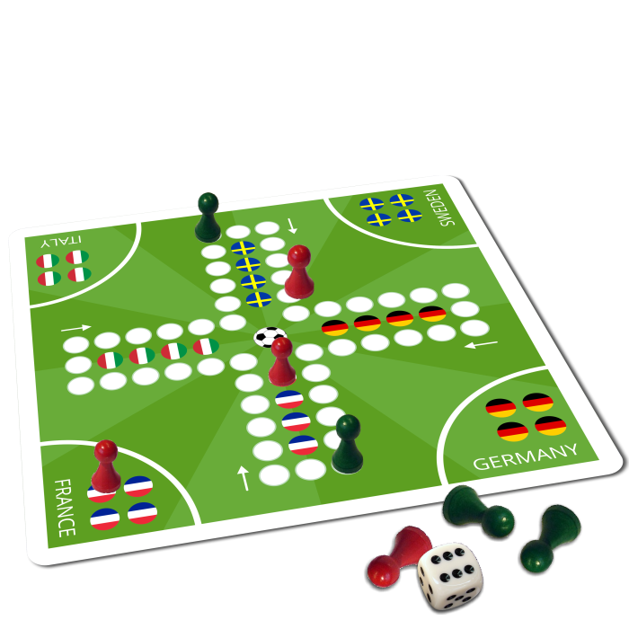 Fußball-Gesellschaftsspiel mit Ländern nach Wahl