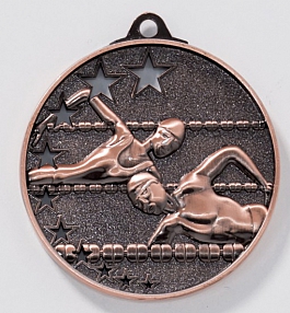 Medaille Schwimmen Ø 52 mm - bronze Medaille Schwimmen Ø 52 mm - bronze