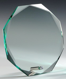 Glasständer achteckig abgeflacht mit Metallstab 150 x 150 mm Glasständer achteckig abgeflacht mit Metallstab 150 x 150 mm