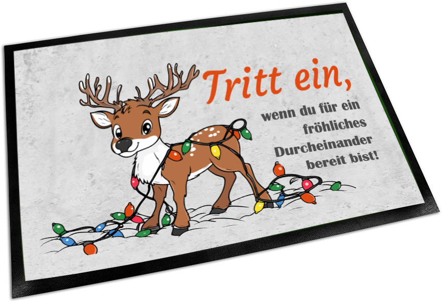 Fussmatte Weihnachtschaos verschiedene Größen Größe: 50cmx35cm