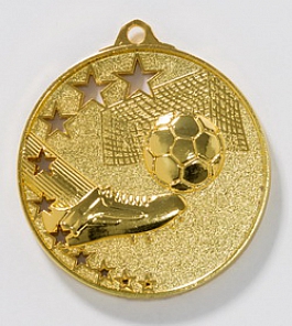 Zamak-Medaille Fußball Ø 50 mm - gold Zamak-Medaille Fußball Ø 50 mm - gold