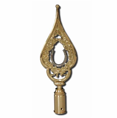 Rahmenspitze Hufeisen, Messing poliert, Höhe 28cm Rahmenspitze Hufeisen, Messing poliert, Höhe 28cm