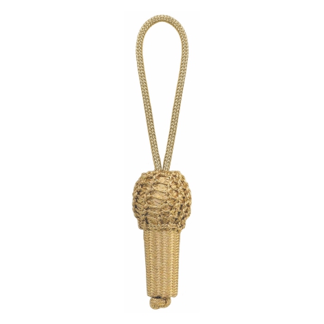 Eichel goldfarbig 25 mm hoch mit überketteltem Kopf Goldfarbene Eichel mit überketteltem Kopf und Schlaufe, 25 mm hoch, als Uniformzubehör und Anhänger