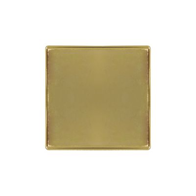 Metall Button eckig, gold incl. Emblem 20mm