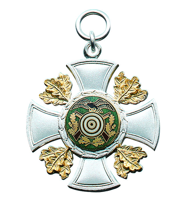 Orden versilbert mit Öse und Ring