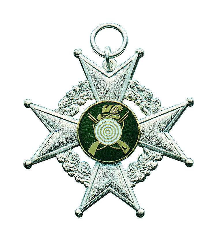Orden versilbert mit Öse und Ring