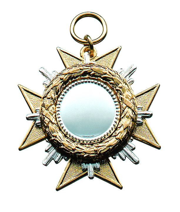 Orden mit Kranz vergoldet mit Öse und Ring