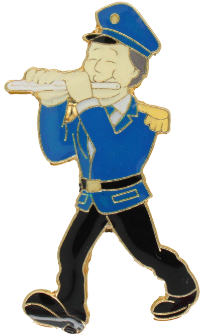 Abzeichen Flötenspieler Uniform blau Hose schwarz