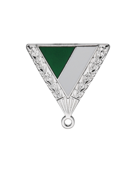 Ordensanhänger versilbert mit Sicherheitsnadel Ordensanhänger versilbert mit Sicherheitsnadel