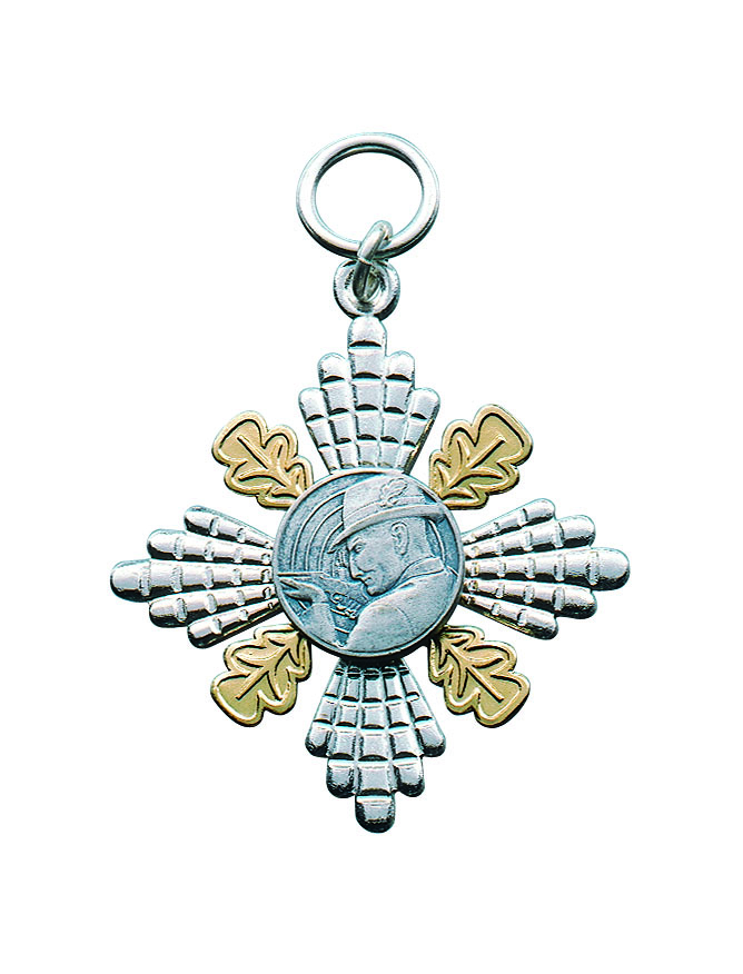 Orden versilbert mit Öse und Ring
