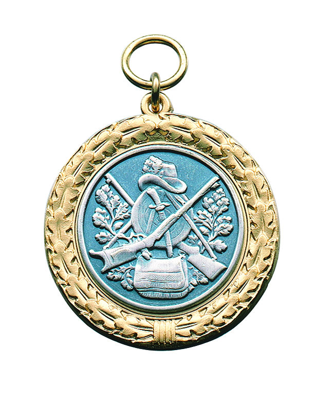 Anhänger mit Auflage 23308 vergoldet mit Öse und Ring