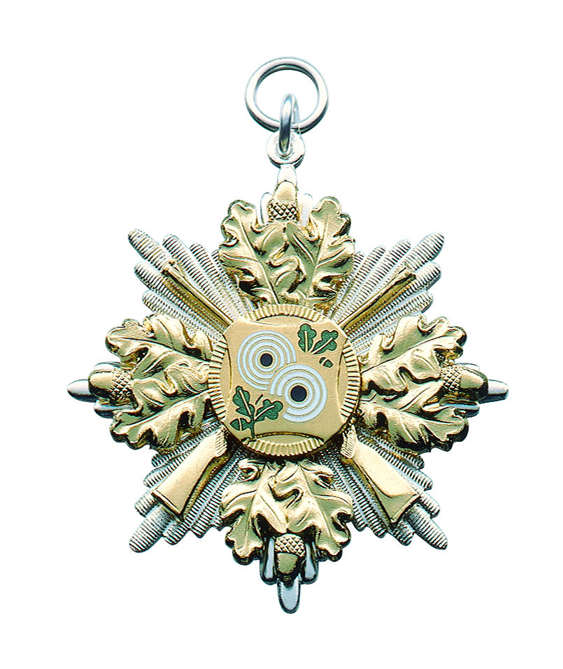 Orden versilbert mit Öse und Ring