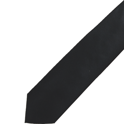 Trauerkrawatte schwarz, uni Schwarze Trauerkrawatte in Uni-Optik, normal lange Krawatte mit glatter Polyester-Oberfläche