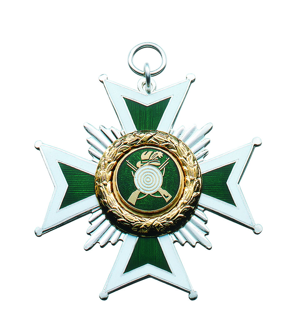 Orden versilbert mit Öse und Ring