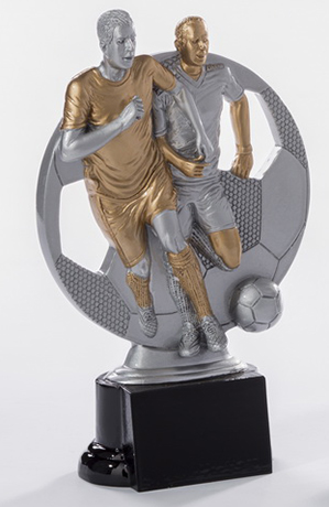 Resinfigur Fußballspieler - Höhe 160 mm, auf schwarzem Sockel Resinfigur Fußballspieler - Höhe 160 mm, auf schwarzem Sockel