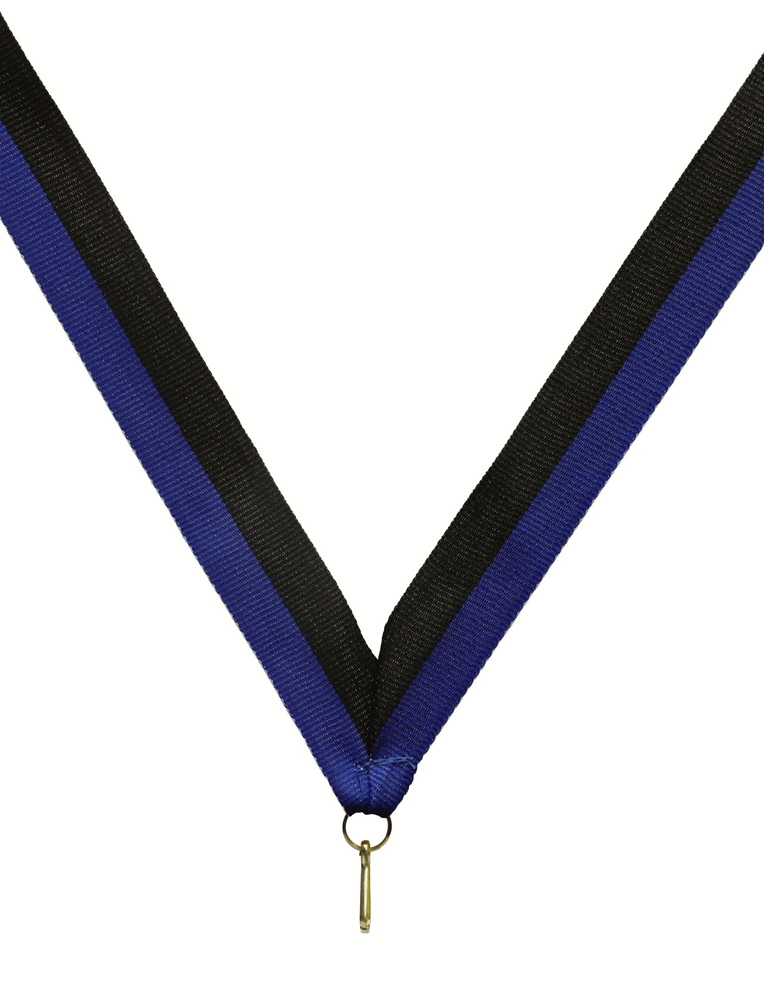 Medaillenband schwarz-blau 22mm Medaillenband schwarz-blau 22mm