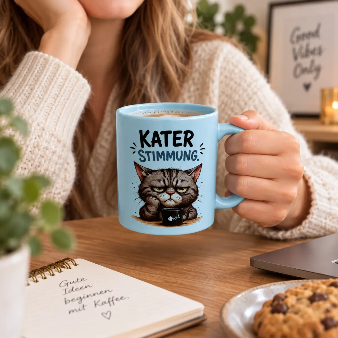 Tasse Katerstimmung Kaffeetasse, Becher, Katze, Motiv, Tasse mit Spruch