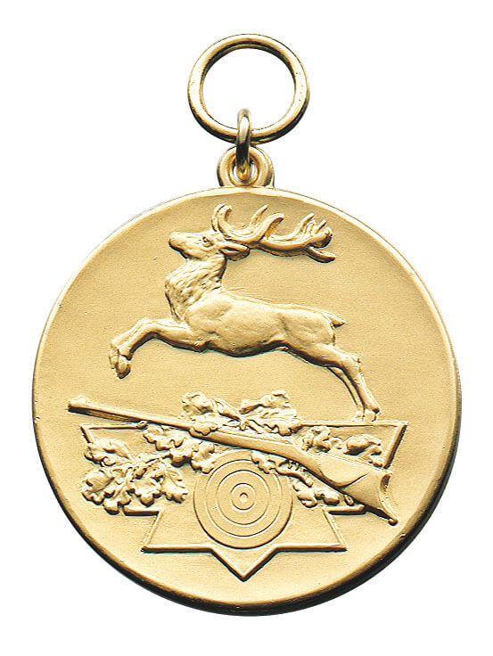 Medaille vergoldet mit Öse und Ring