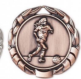Medaille Fußball Frauen/Mädchen Ø 40 mm - bronze Medaille Fußball Frauen/Mädchen Ø 40 mm - bronze