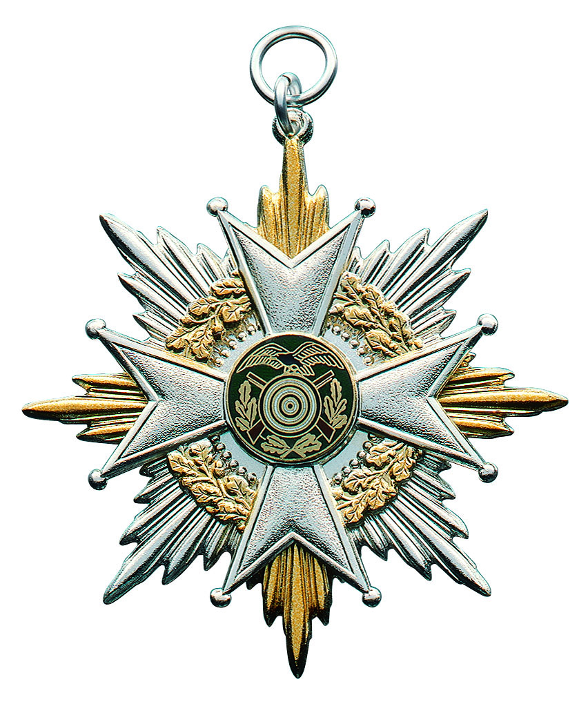 Orden versilbert mit Öse und Ring