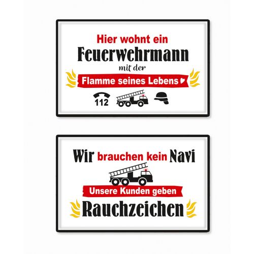 Metall Schild Weisheit Feuerwehr