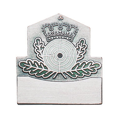 abzeichen_koenig_deumer_54426 Abzeichen mit Zielscheibe und Krone