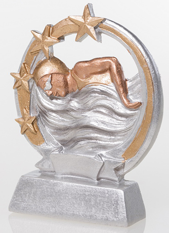 Resinfigur Schwimmen -  Damen - Höhe 125 mm