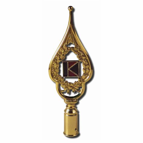 Rahmenspitze Kolping, Messing poliert, Höhe 31cm Rahmenspitze Kolping, Messing poliert, Höhe 31cm