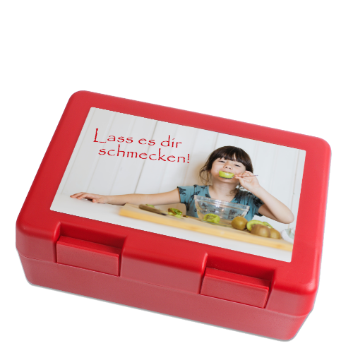 Brotdose "Lass es dir schmecken!" in Hellblau