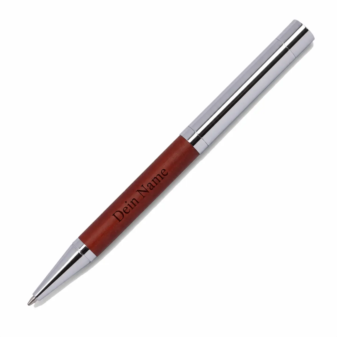 Kugelschreiber, Holz, Metall, Personalisierbar, Schreibgerät