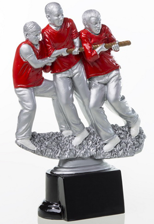 Resinfigur Tauziehen - Höhe 160 mm