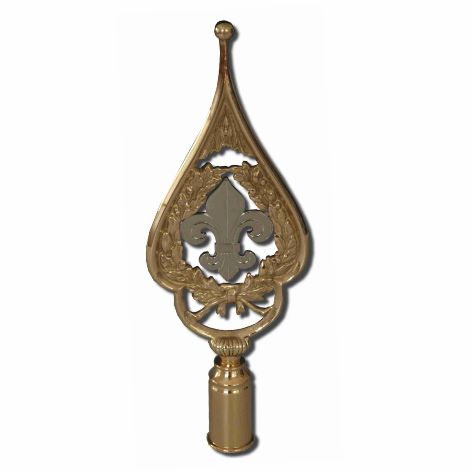 Rahmenspitze Pfadfinder, Messing poliert, Höhe 31cm