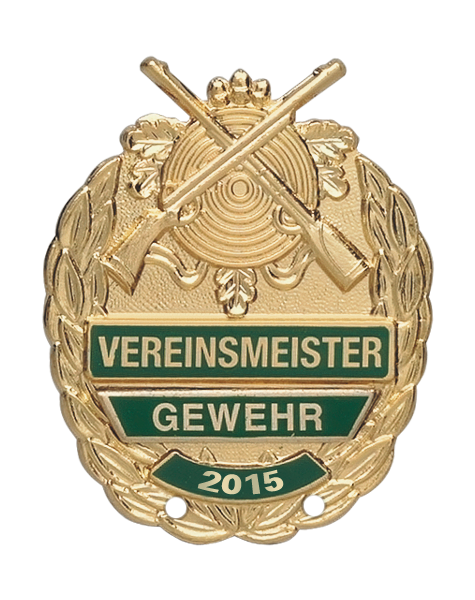 Vereinsmeisterabzeichen vergoldet mit Sicherheitsnadel Vereinsmeisterabzeichen vergoldet mit Sicherheitsnadel