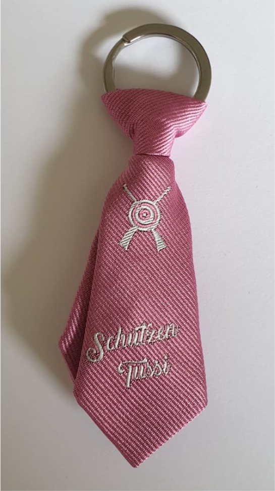Schlüsselanhänger, Mini-Krawatte "Schützentussi"